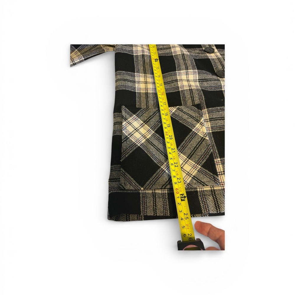 Pendleton Black and Cream Plaid Blazer 100% Virgin Wool Size M - Picture 8 of 10